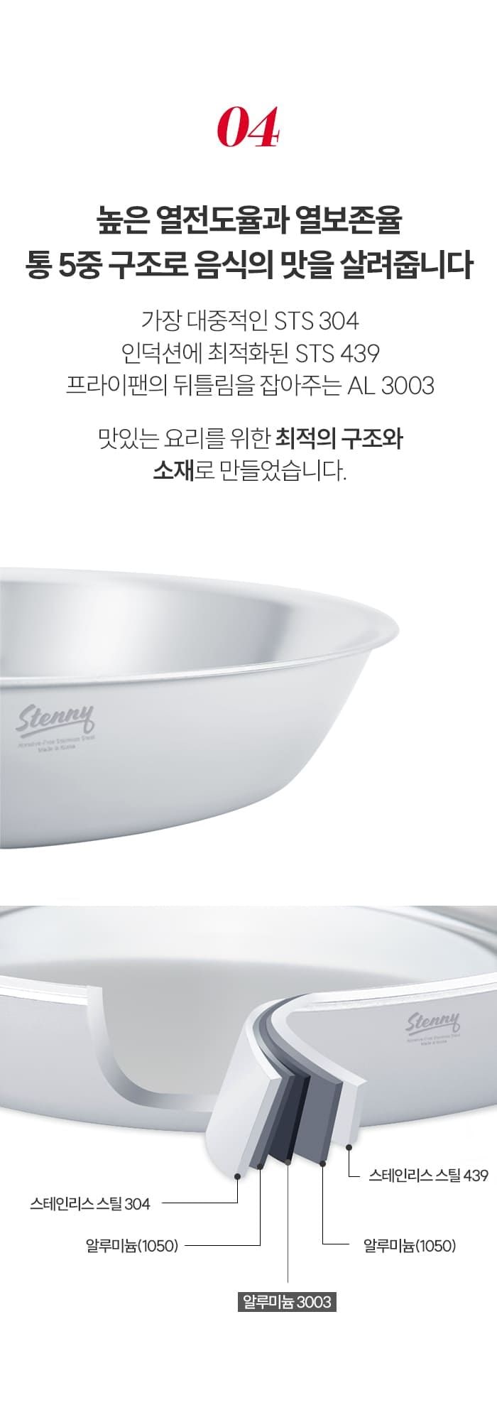 [한정] 스테니 무연마제 통5중 스테인리스 유별난 2주년 감사 세트