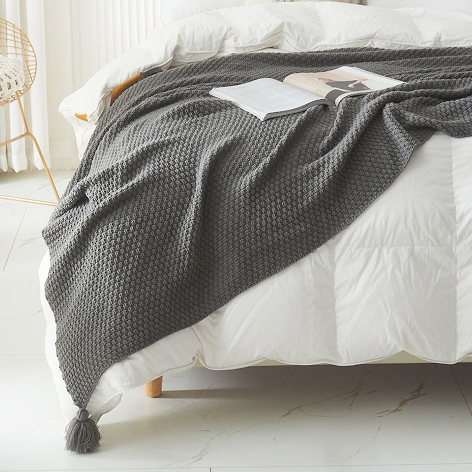 담요·블랭킷 > 니티드 테슬 울 담요대형 침대 쇼파 이불 블랭킷 4size 4colors | 오늘의집 쇼핑