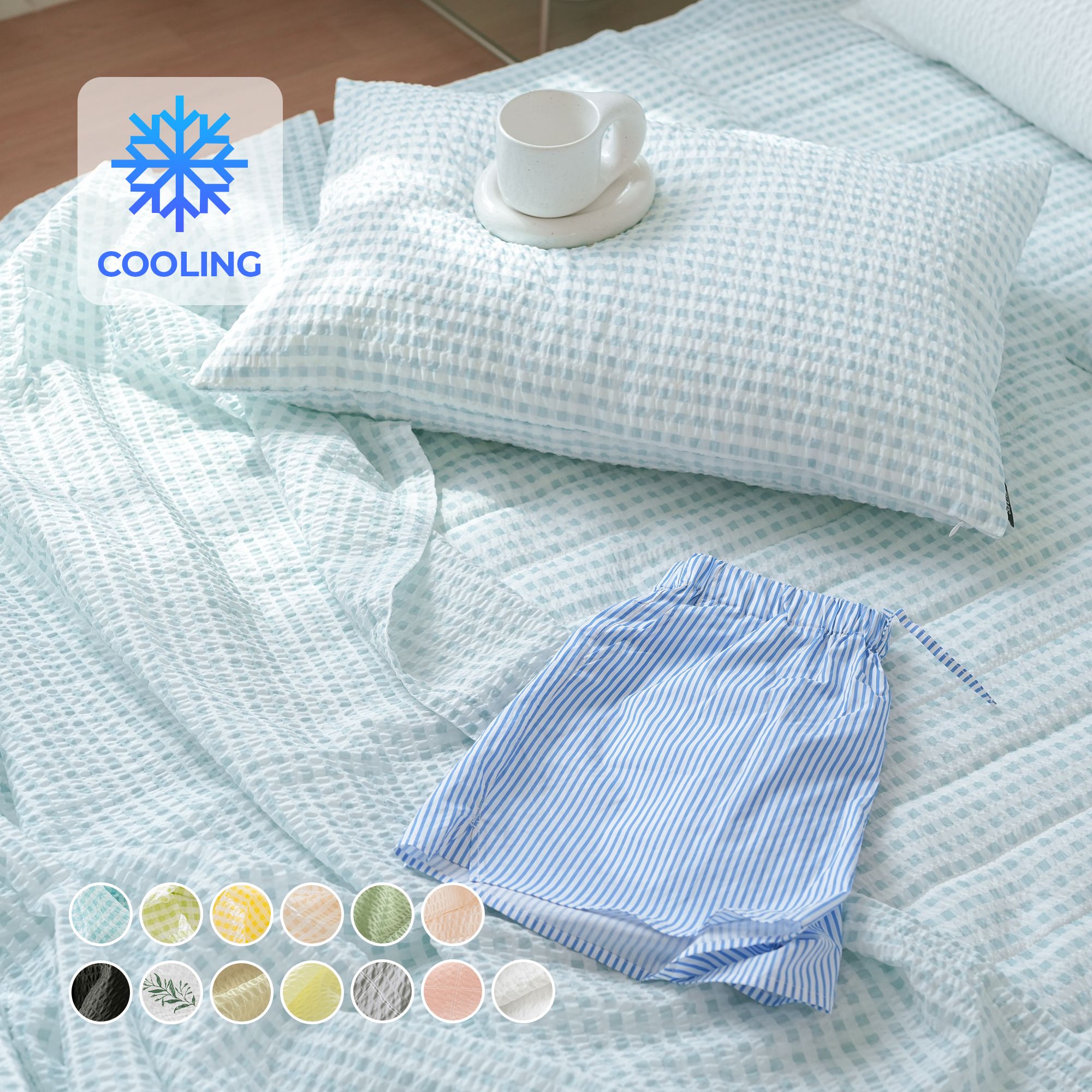 STYLING HOME COOLING 夏布団セット［13色・2サイズ］ オレンジ ピンク