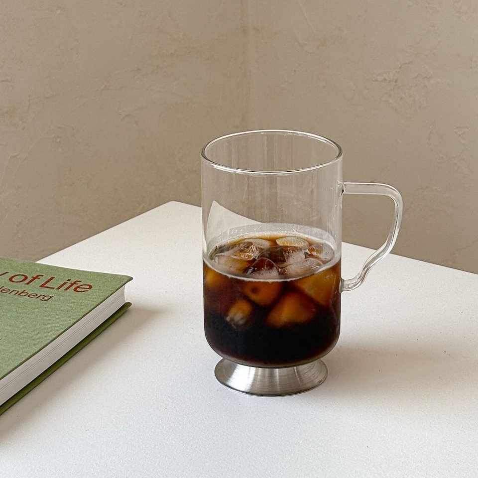 유리컵·물컵 > 500ml 스텐레그 손잡이 유리컵 머그 L | 오늘의집 쇼핑