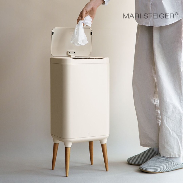 루미 자동 센서 휴지통 20L 베이지 화이트 그레이 - 이미지 6