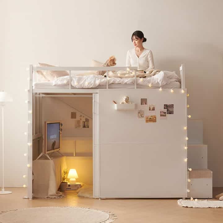 LEVER UP 高さ調節 2段ベッド［2色・12サイズ］