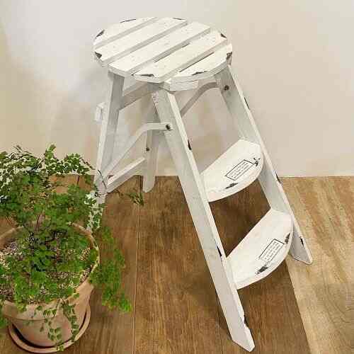 フレンチ ウッド 折りたたみ式はしご［2色］