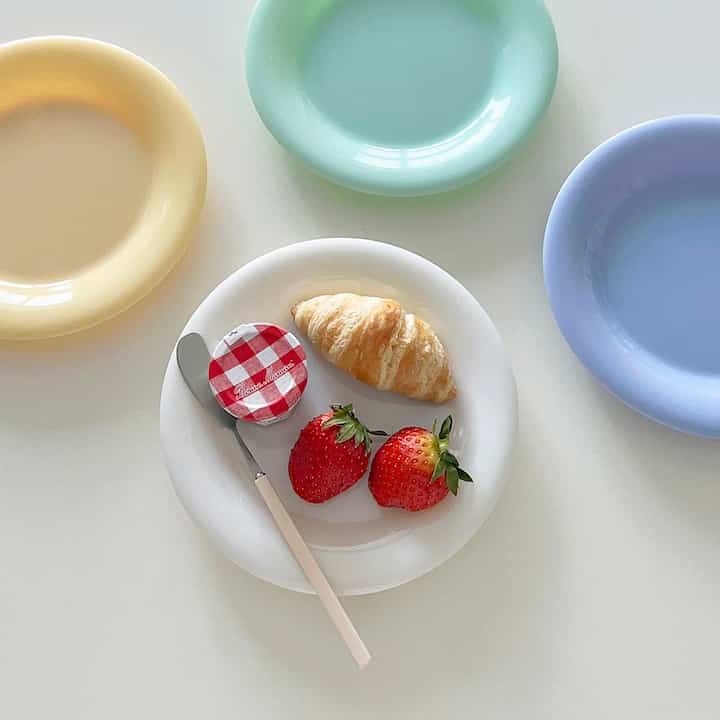 メラミン ミルク プレート［4色］