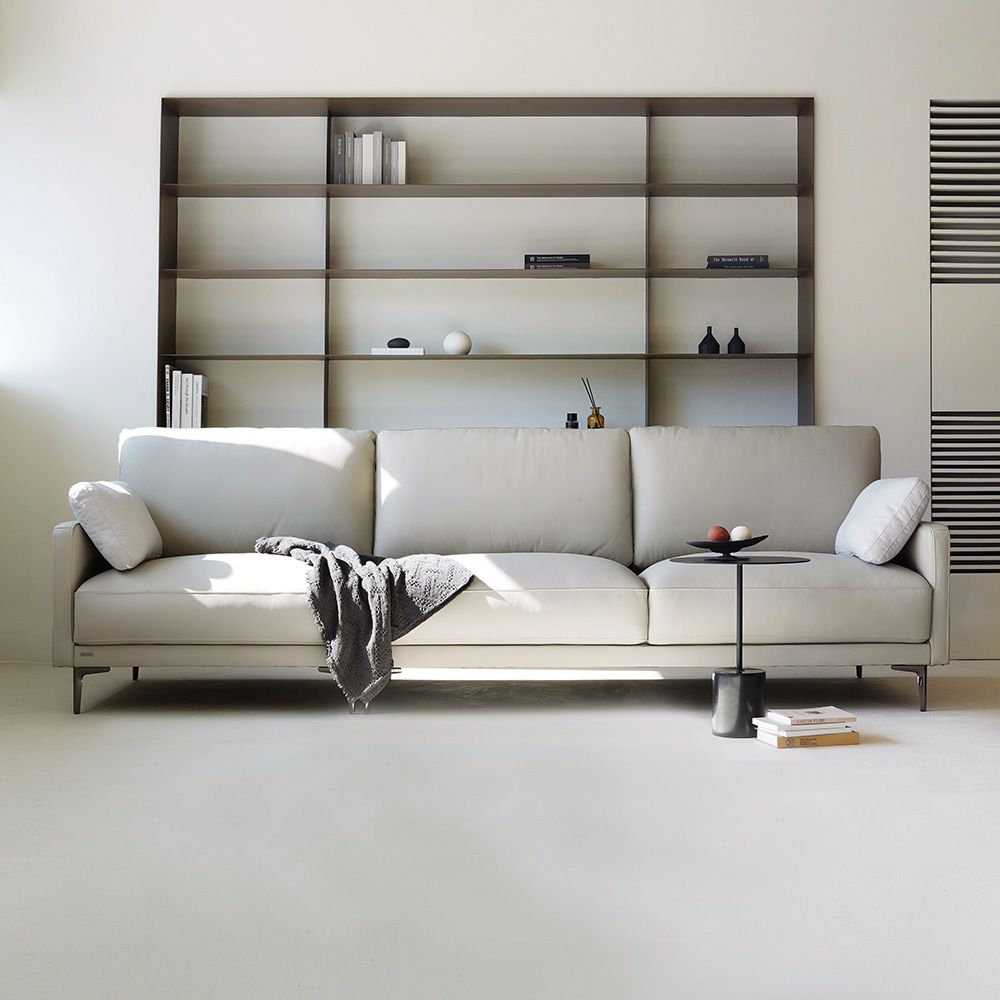 시스디자인 킨 천연면피가죽 4인 소파 