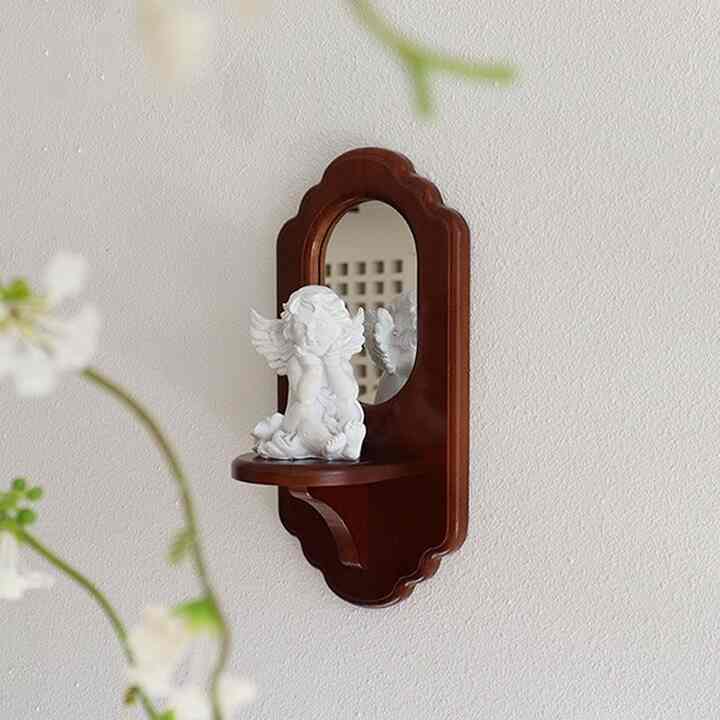 壁掛けミラー キャンドルホルダー