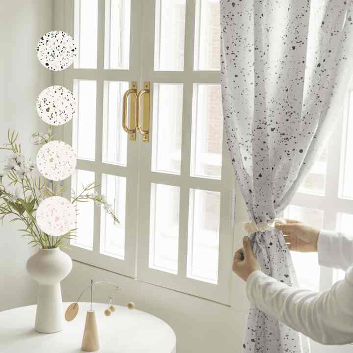 Terrazzo シフォン カーテン 135x200cm［4色］