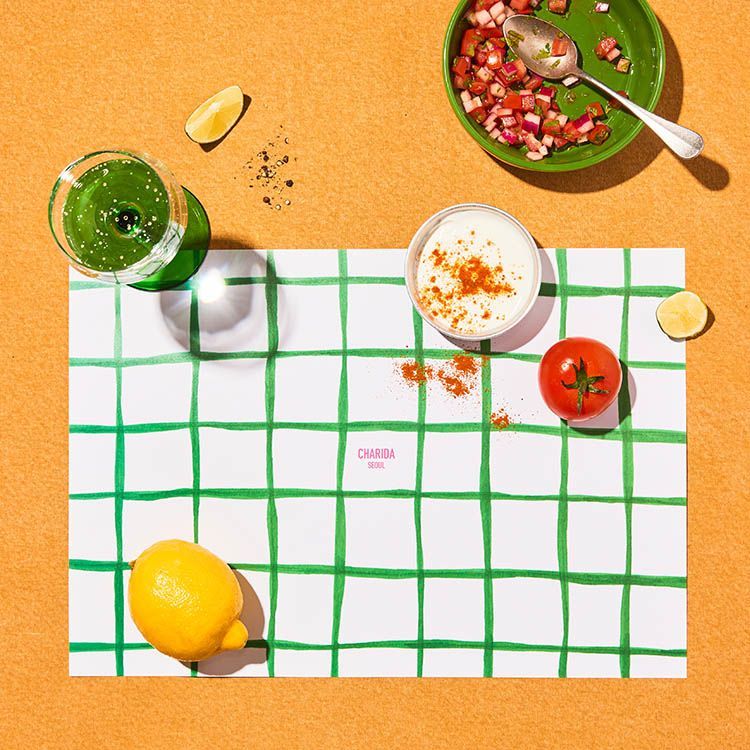 차리다 서울 B 종이매트 일회용 페이퍼매트 콩기름인쇄 매트모음(20p)