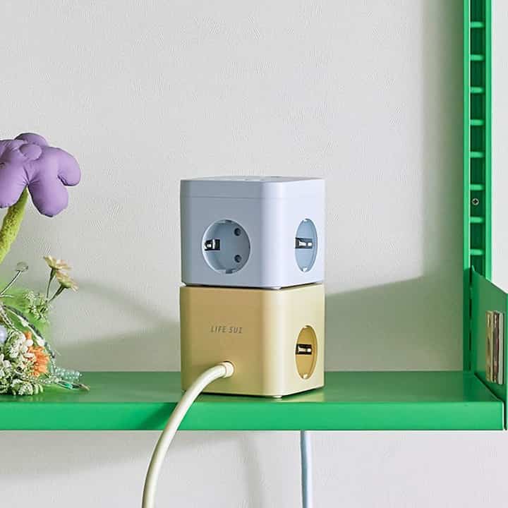 Cube 電源タップ 3口 4ポートUSB Cタイプ 1.8m (LFS-HA53)