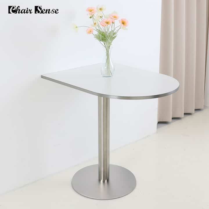 半楕円エッジ カフェテーブル 60x80cm［4種］