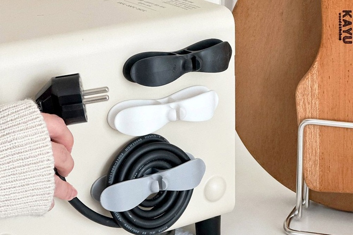 윙 클립 가전제품 전선정리 클립 홀더 케이블타이 콘센트 선정리