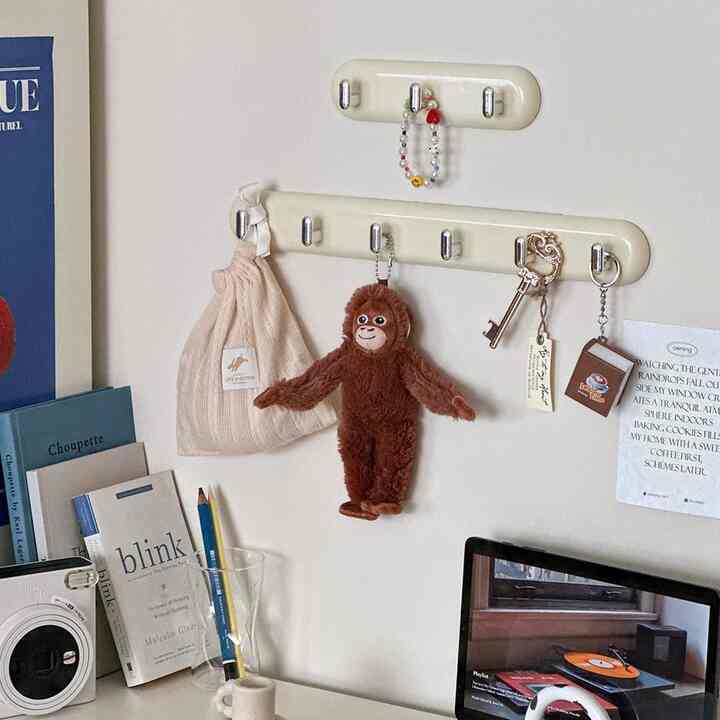 レトロバニラ 粘着 6連 壁掛けフック