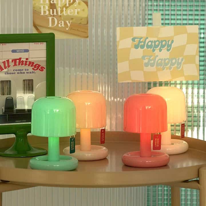  ミニタッチ感性 LED ミニ照明 ムード灯［6色］