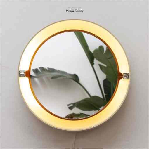 円形ライト壁掛けミラー Allibert 