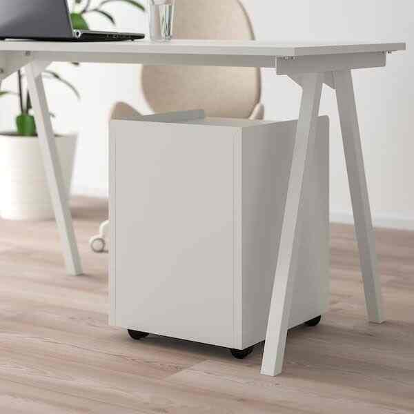 TROTTEN, Unit laci beroda dgn 3 laci, putih