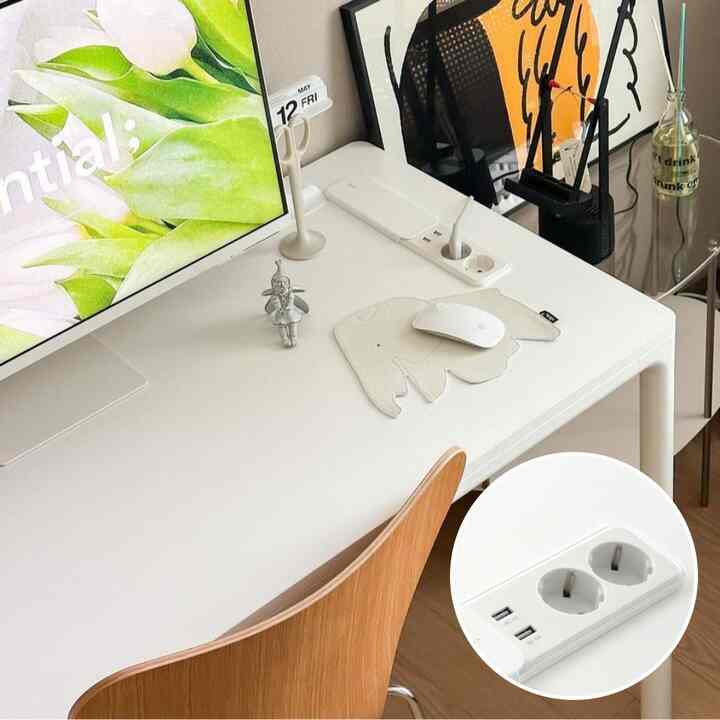 QUATTRO - AIR ノートパソコンデスク コンセント付き［2色・8サイズ］