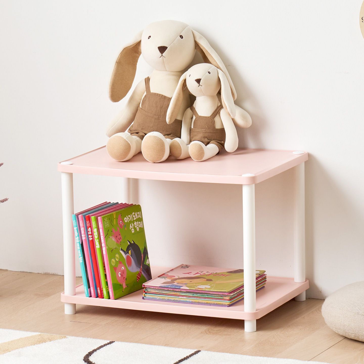 가구레시피 데일리 플라스틱 PP 진열장 2단 다용도선반/렌지대/주방수납장/전자렌지대/장난감정리 