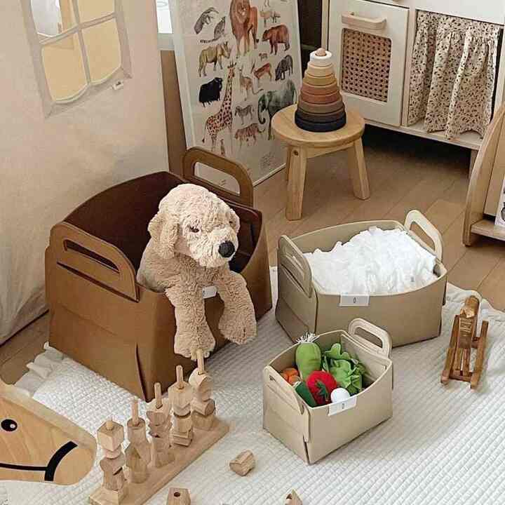 フェルトバスケット［7色・3サイズ］