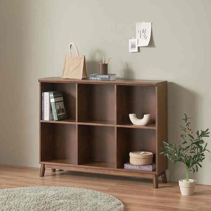 OTHECA 無垢材 ロータイプ本棚 幅120cm