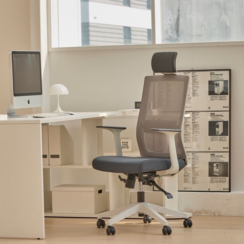 [신상품] 듀오백 오늘의집X듀오백 MD콜라보 스퀘어 라이트 메쉬 사무용의자 체어