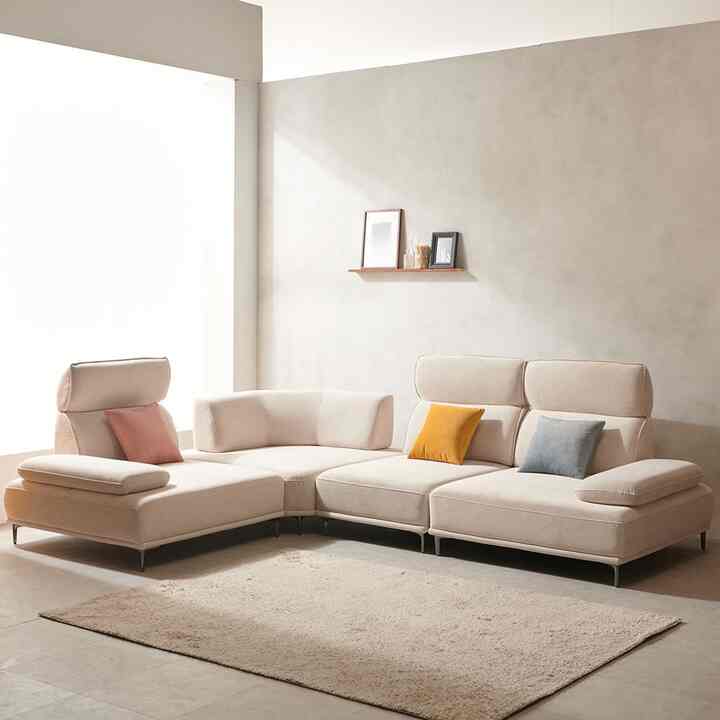 LAMOUR コーナー型 ファブリックソファ