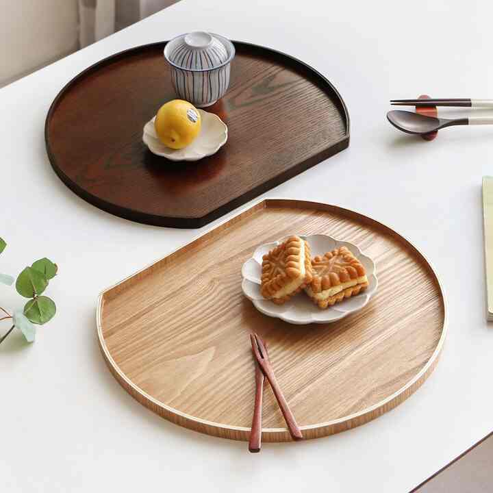 日月 天然木 ハーフムーン ウッドトレイ