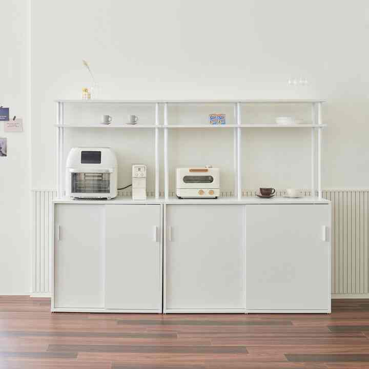 PLAIN E0 スライディングキャビネット 80cm［4色］