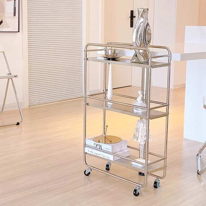 Mid-century Modern Stainless Trolley