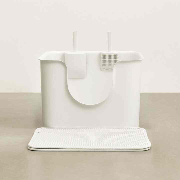 poo poo box キューブ 抗菌大型猫トイレ［2色］