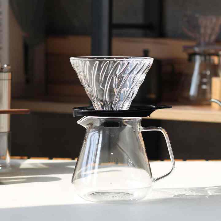 V60 耐熱ガラス透過ドリッパー＆コーヒードリップサーバー 600ml セット