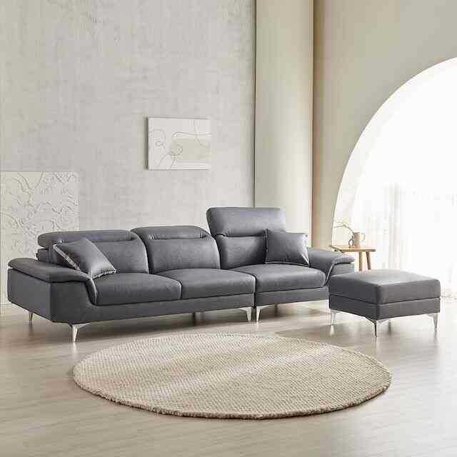 MIEL ヘッドリクライニング 4人掛けソファ［2色］