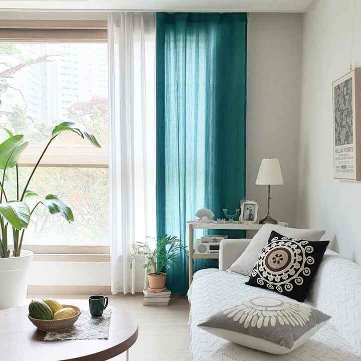 LYDIA カーテン 2枚組［9色］