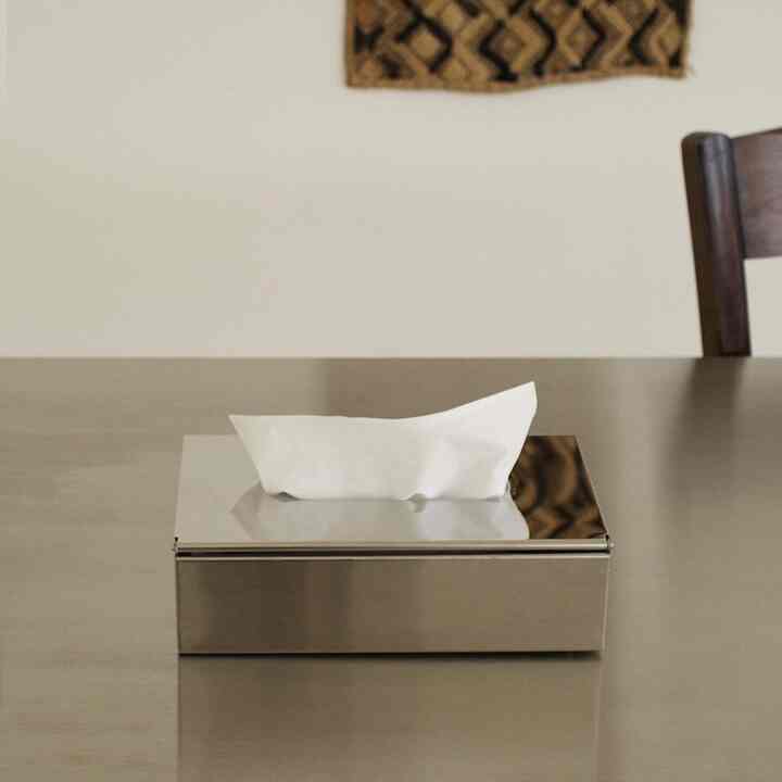 ステンレススチール ティッシュケース
