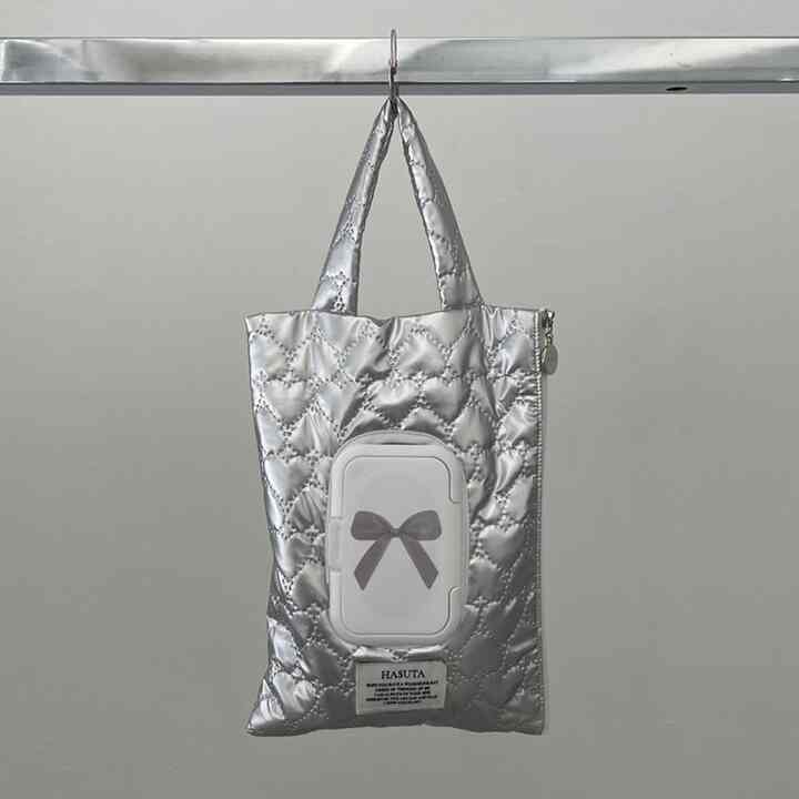 シルバー ハートキルティング ウェットティッシュケース