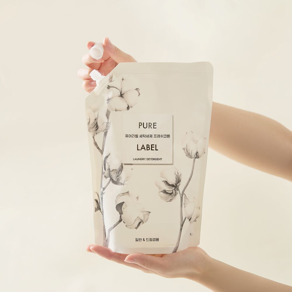 퓨어라벨 세탁세제 프레쉬코튼 리필 1L