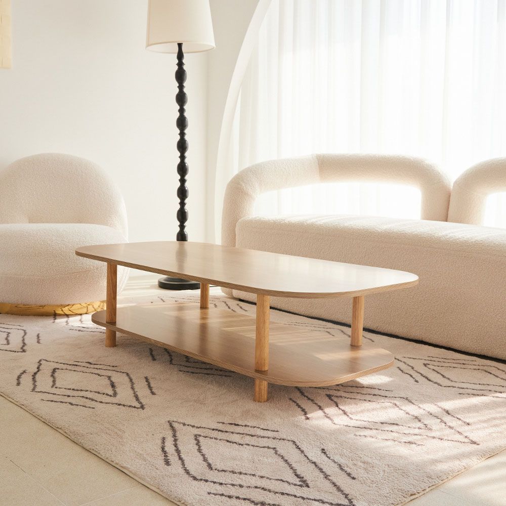 [오늘출발] [신상품] 스토리퍼니쳐 E0 LPM 루미나 오버라운드 2단 거실 쇼파 테이블 1200x600