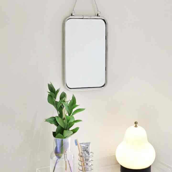 ステンレス 壁掛けミラー 1段