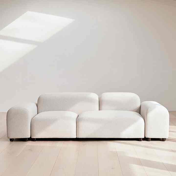 MARCH アクアテックス 3人掛けモジュールソファ［2色］