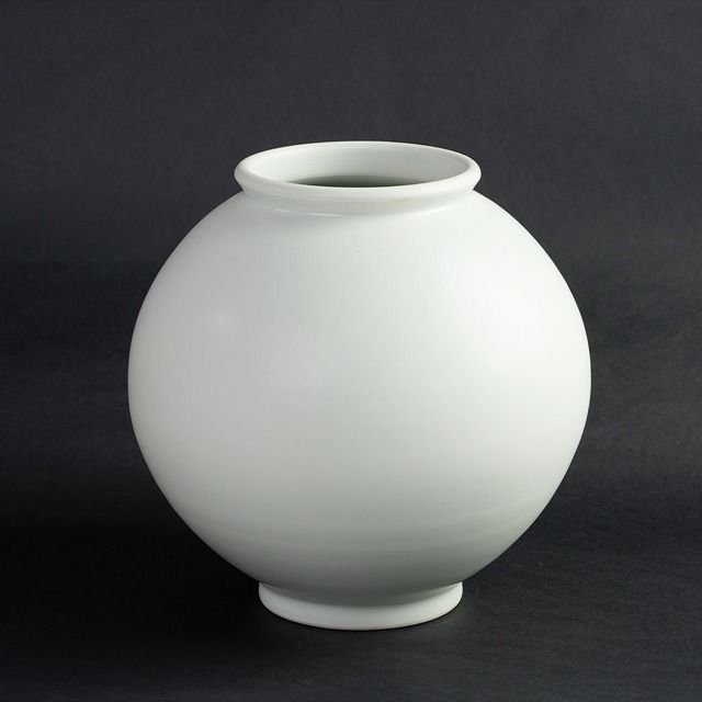 [신상품]손이야기 백자 청 달항아리 무광 S 소품 장식 오브제 풍수지리 화병