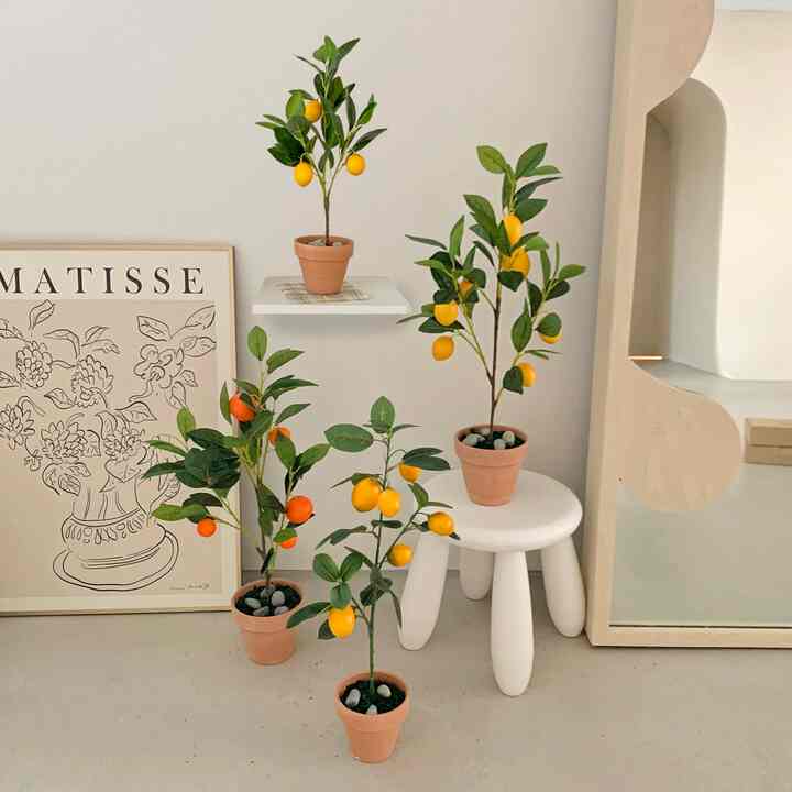 レモンツリー 造花＋鉢［3サイズ］