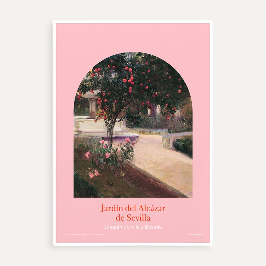 커런트브라운 Jardin del Alcazar de Sevilla 호아킨 소로야 아트 프린트