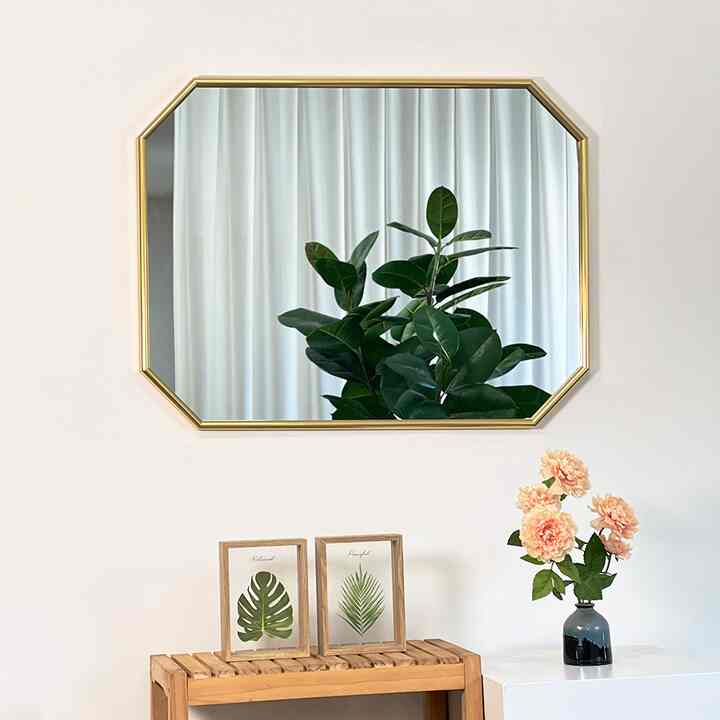 ラウンド 8角 ミラー 600x800［4色］