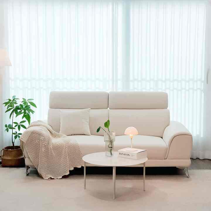 COMFY ヘッドレスト付き アクアテックス 3人掛けソファ［2色］