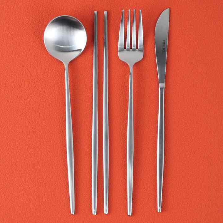 Silver Cutlery 4-Piece Set