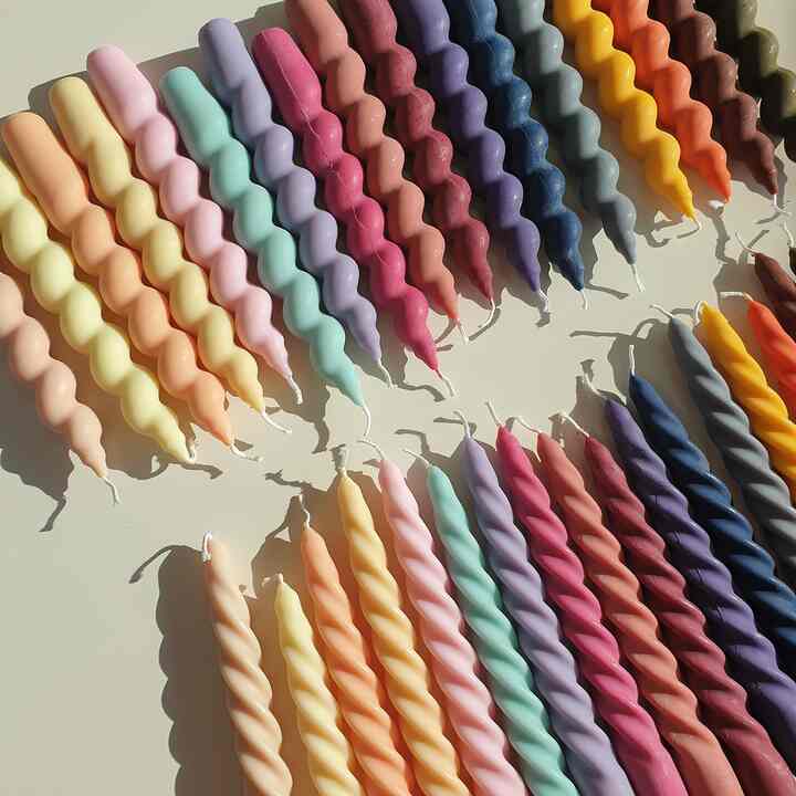 ツイストテーパーキャンドル［20色・2種］