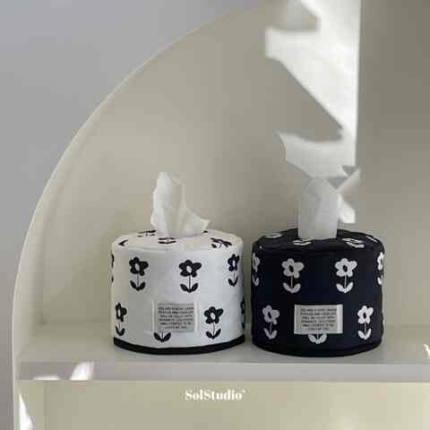 ミニマル フラワ ティッシュケース