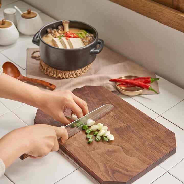 シグネチャー まな板 セット ウォールナット 八角形 サービングボード