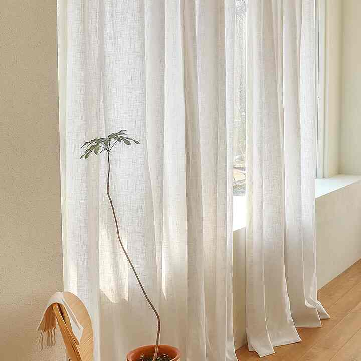 ホワイトオリジナルリネンカーテン