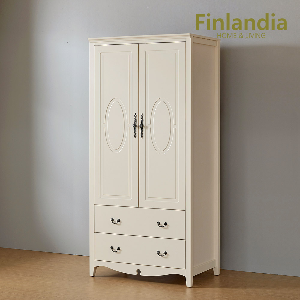 핀란디아 뉴소네트 화이트 2단 서랍형 장롱 