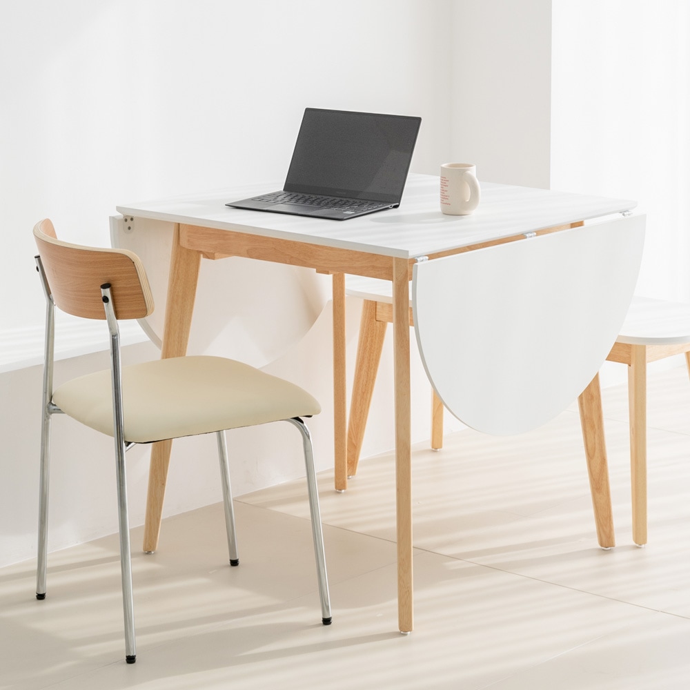 싯존 접이식 확장형 타원 원목 식탁 테이블 1600